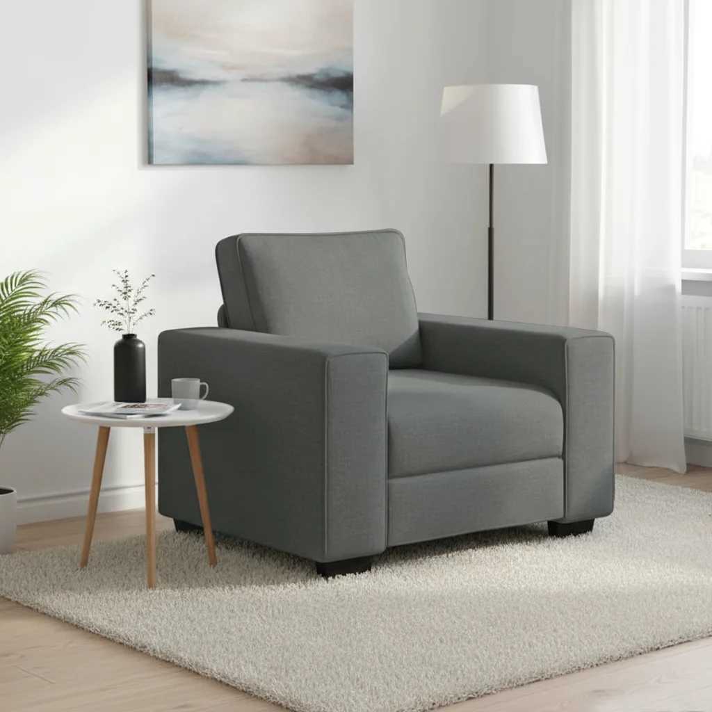 vidaXL Fauteuil 100x77x82 cm stof lichtgrijs