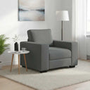 vidaXL Fauteuil 100x77x82 cm stof lichtgrijs