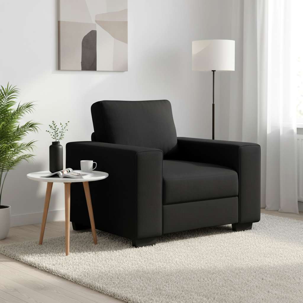 vidaXL Fauteuil 100x77x82 cm stof lichtgrijs