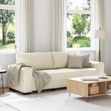 vidaXL Banque 2 pcs Beige 221 x 80 x 82 cm Linnenmix Stoffen