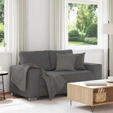 vidaXL Fauteuil 100x77x82 cm corduroy stof donkergrijs