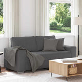 vidaXL Fauteuil 100x77x82 cm corduroy stof donkergrijs