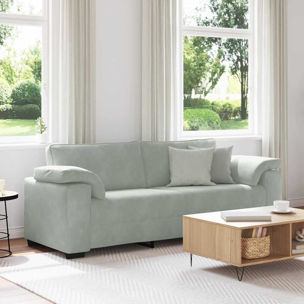 vidaXL Fauteuil 100x77x82 cm fluweel lichtgrijs