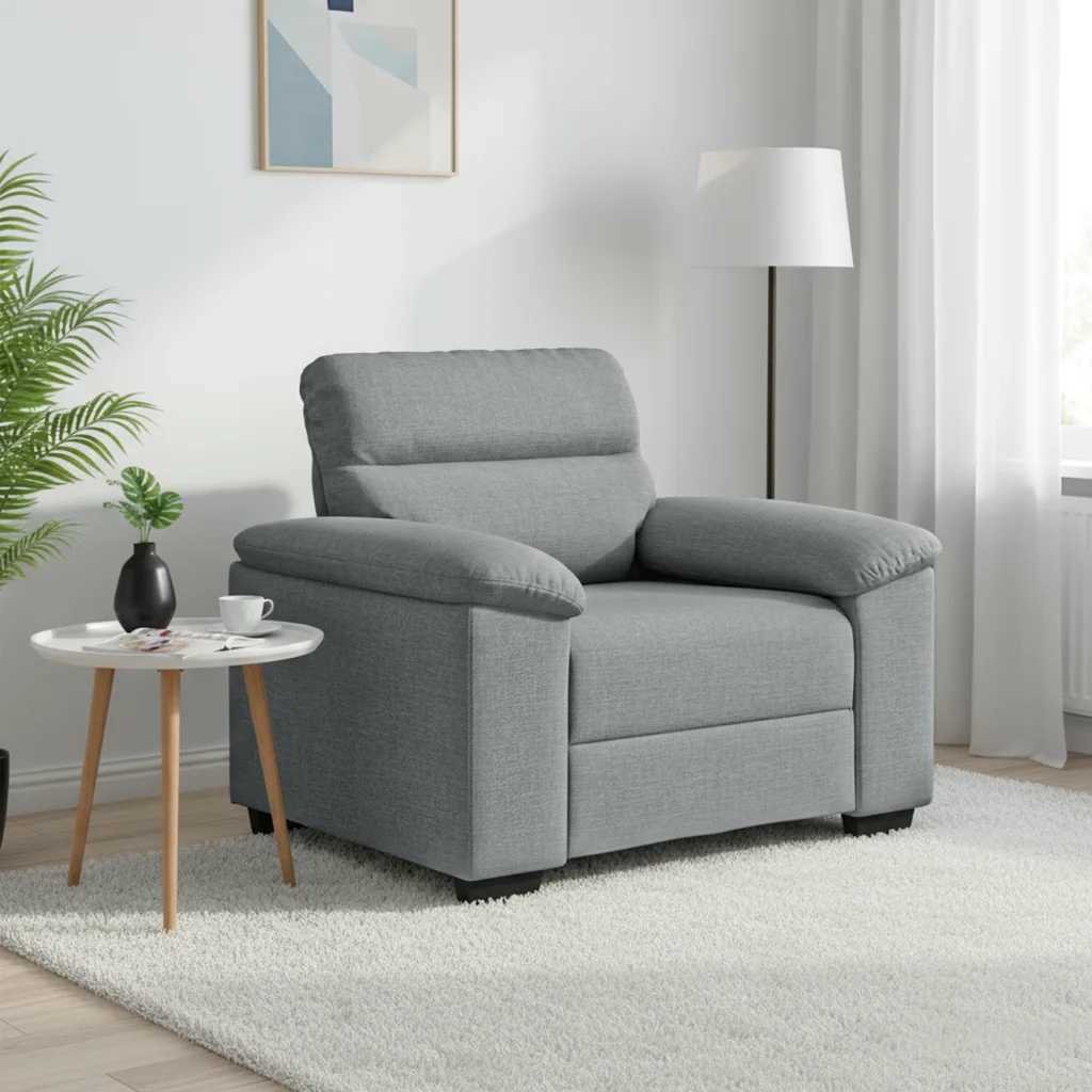 vidaXL Armchair 100x81x84 cm fabric light grey