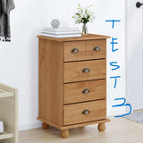 vidaXL Ladeblok ASKIM Bruin 45,8 x 40 x 79 cm Massief grenenhout