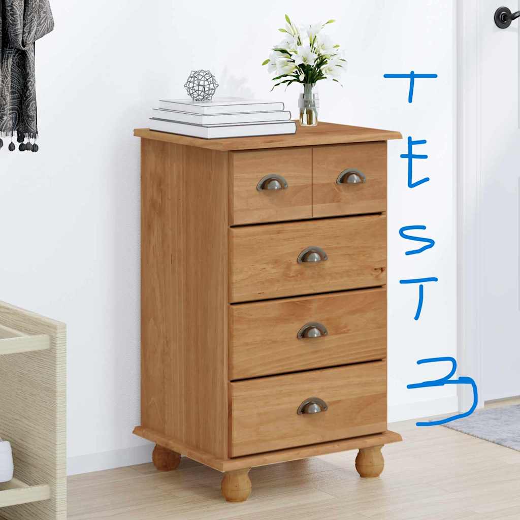 vidaXL Ladeblok ASKIM Bruin 45,8 x 40 x 79 cm Massief grenenhout