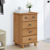 vidaXL Ladeblok ASKIM Bruin 45,8 x 40 x 79 cm Massief grenenhout
