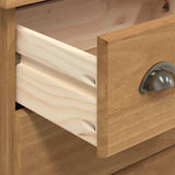 vidaXL Ladeblok ASKIM Bruin 45,8 x 40 x 79 cm Massief grenenhout