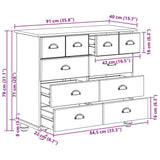 vidaXL Ladeblok ASKIM Bruin 91 x 40 x 79 cm Massief grenenhout