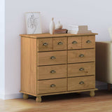 vidaXL Ladeblok ASKIM Bruin 91 x 40 x 79 cm Massief grenenhout
