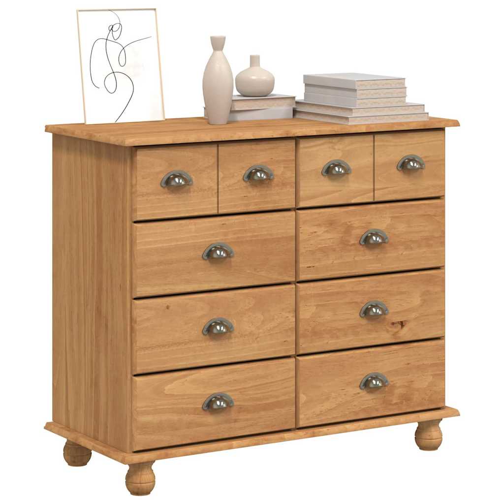 vidaXL Ladeblok ASKIM Bruin 91 x 40 x 79 cm Massief grenenhout