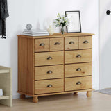 vidaXL Ladeblok ASKIM Bruin 91 x 40 x 79 cm Massief grenenhout