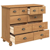 vidaXL Ladeblok ASKIM Bruin 91 x 40 x 79 cm Massief grenenhout