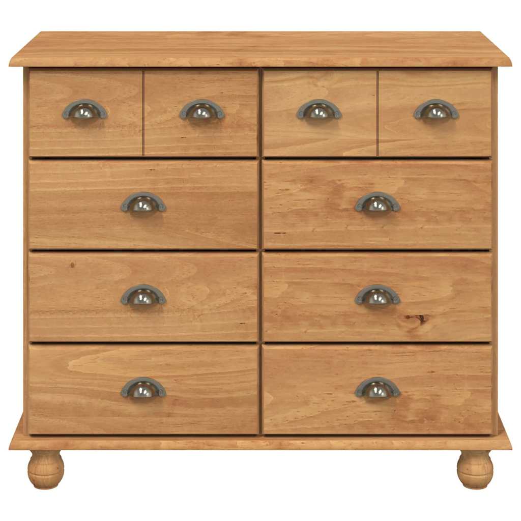 vidaXL Ladeblok ASKIM Bruin 91 x 40 x 79 cm Massief grenenhout