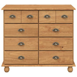 vidaXL Ladeblok ASKIM Bruin 91 x 40 x 79 cm Massief grenenhout