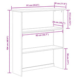 vidaXL Hutch ASKIM 91 x 30 x 104 cm Solid pine wood