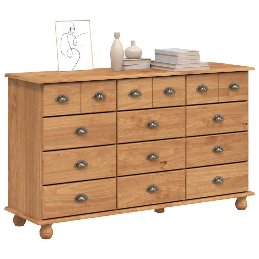 vidaXL Ladeblok ASKIM Bruin 79 x 40 x 133,5 cm Massief grenenhout