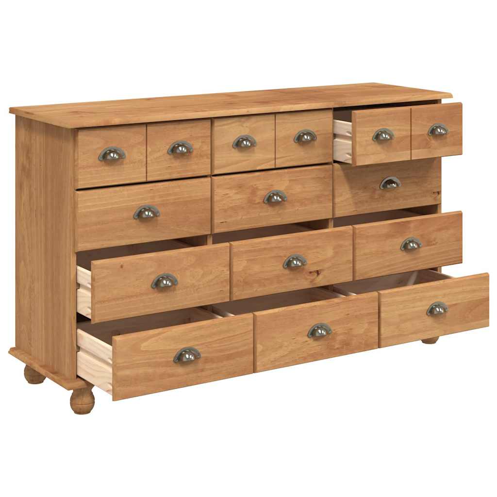 vidaXL Ladeblok ASKIM Bruin 79 x 40 x 133,5 cm Massief grenenhout