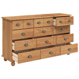 vidaXL Ladeblok ASKIM Bruin 79 x 40 x 133,5 cm Massief grenenhout