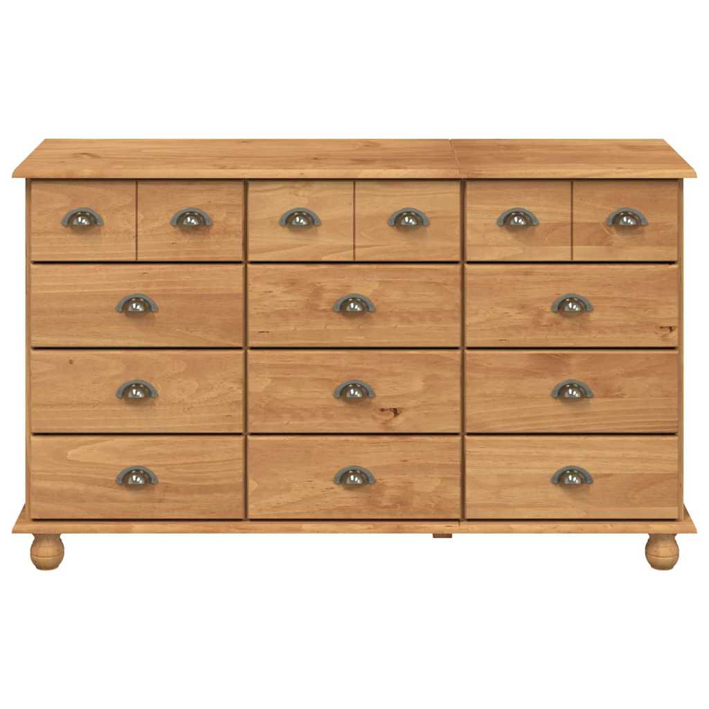 vidaXL Ladeblok ASKIM Bruin 79 x 40 x 133,5 cm Massief grenenhout