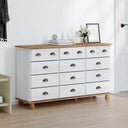 vidaXL Ladeblok ASKIM Bruin 79 x 40 x 133,5 cm Massief grenenhout