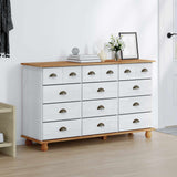 vidaXL Ladeblok ASKIM Bruin 79 x 40 x 133,5 cm Massief grenenhout