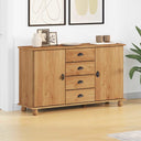 vidaXL Sideboard with Drawer ASKIM 133.5 x 40 x 79 cm Solid Pinewood
