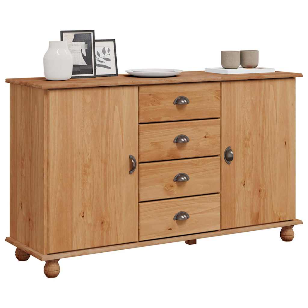 vidaXL Sideboard with Drawer ASKIM 133.5 x 40 x 79 cm Solid Pinewood