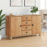vidaXL Sideboard with Drawer ASKIM 133.5 x 40 x 79 cm Solid Pinewood