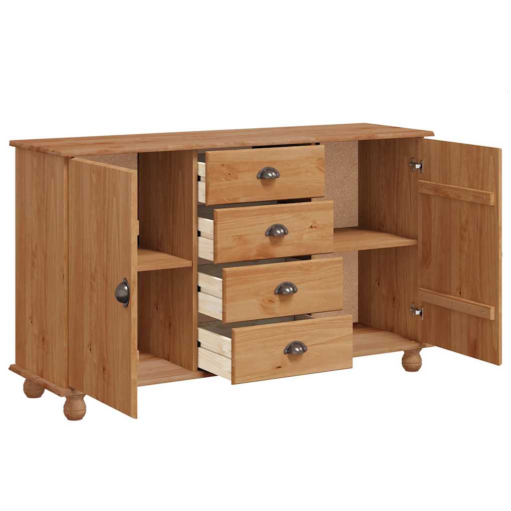 vidaXL Sideboard with Drawer ASKIM 133.5 x 40 x 79 cm Solid Pinewood