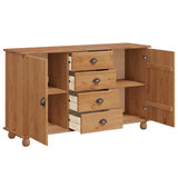 vidaXL Sideboard with Drawer ASKIM 133.5 x 40 x 79 cm Solid Pinewood