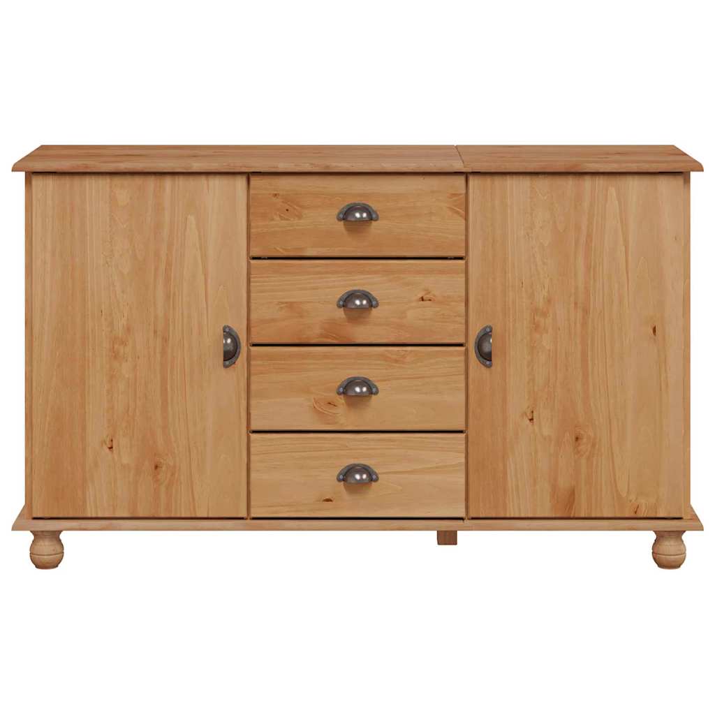 vidaXL Sideboard with Drawer ASKIM 133.5 x 40 x 79 cm Solid Pinewood