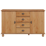 vidaXL Sideboard with Drawer ASKIM 133.5 x 40 x 79 cm Solid Pinewood