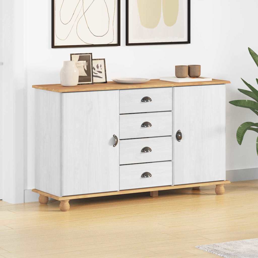 vidaXL Sideboard with Drawer ASKIM 133.5 x 40 x 79 cm Solid Pinewood