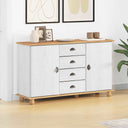vidaXL Sideboard with Drawer ASKIM 133.5 x 40 x 79 cm Solid Pinewood