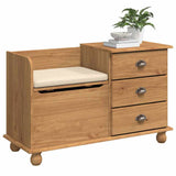 vidaXL Opslagbank ASKIM Bruin 100 x 39 x 62 cm Massief grenenhout