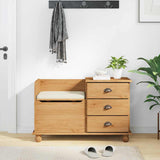vidaXL Opslagbank ASKIM Bruin 100 x 39 x 62 cm Massief grenenhout