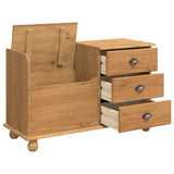 vidaXL Opslagbank ASKIM Bruin 100 x 39 x 62 cm Massief grenenhout
