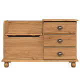 vidaXL Opslagbank ASKIM Bruin 100 x 39 x 62 cm Massief grenenhout