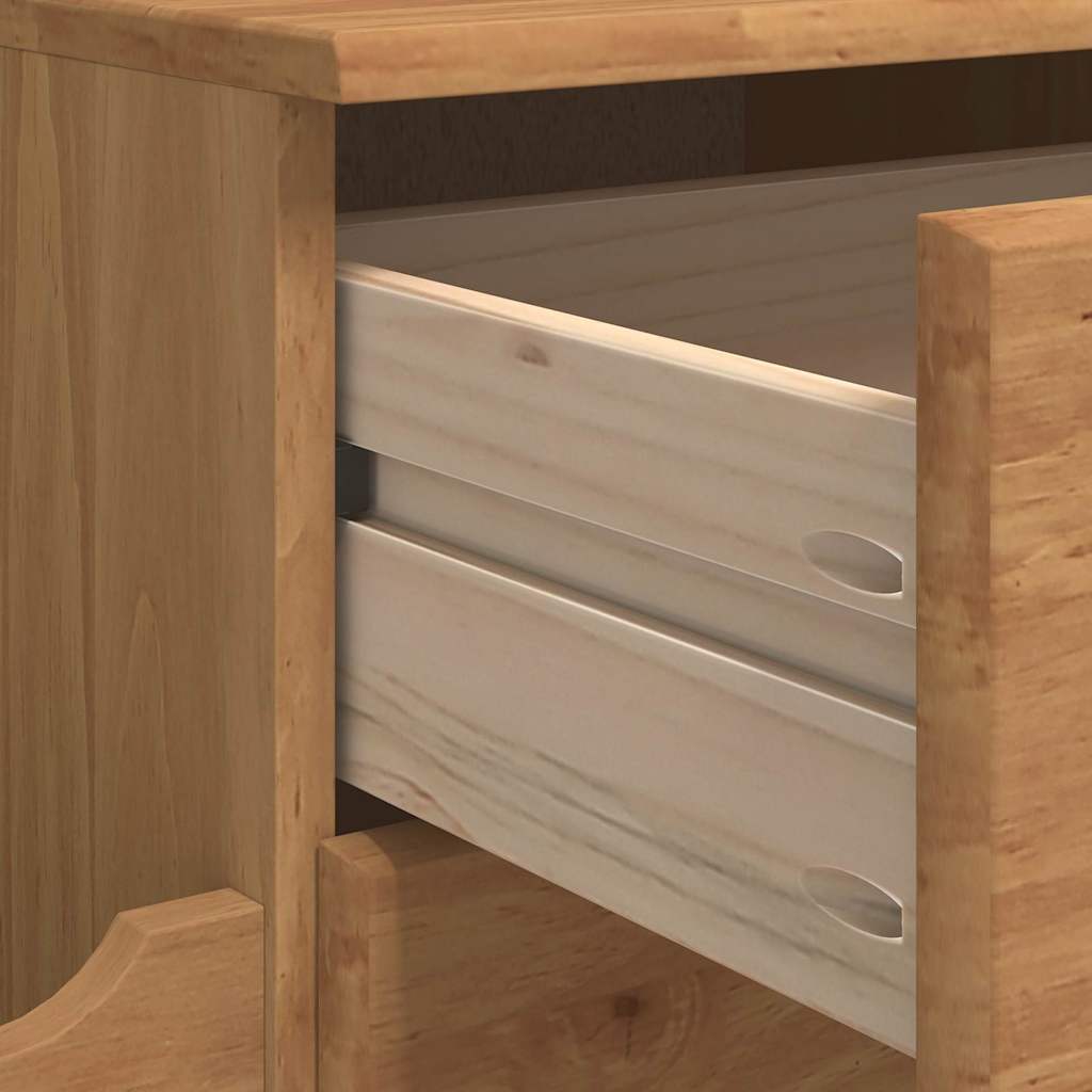 vidaXL Opslagbank ASKIM Bruin 100 x 39 x 62 cm Massief grenenhout