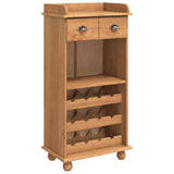 vidaXL Wijnkast ASKIM Honingwas 57 x 37 x 114 cm Massief grenenhout