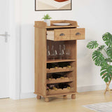 vidaXL Wijnkast ASKIM Honingwas 57 x 37 x 114 cm Massief grenenhout