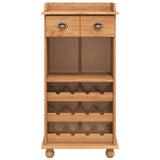 vidaXL Wijnkast ASKIM Honingwas 57 x 37 x 114 cm Massief grenenhout
