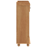 vidaXL Wijnkast ASKIM Honingwas 57 x 37 x 114 cm Massief grenenhout