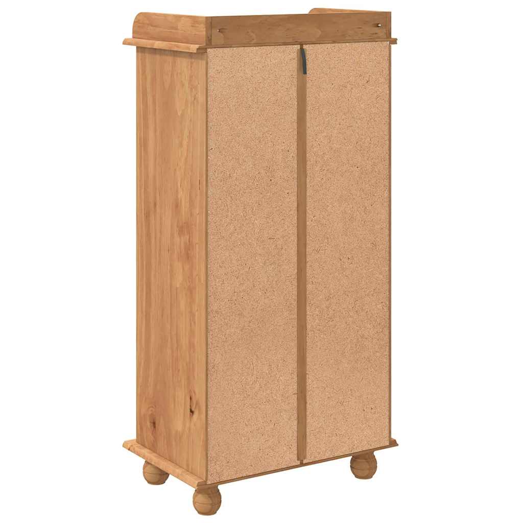 vidaXL Wijnkast ASKIM Honingwas 57 x 37 x 114 cm Massief grenenhout