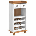 vidaXL Wijnkast ASKIM Honingwas 57 x 37 x 114 cm Massief grenenhout