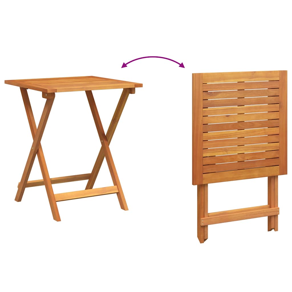 vidaXL Garden Table Natural 60 x 60 x 72 cm Solid Acacia Wood