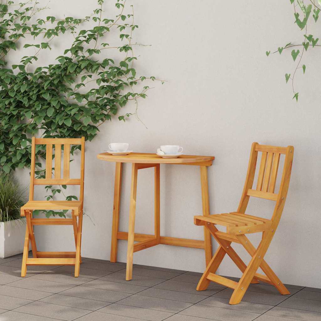vidaXL Tuinstoel 4 pcs Olie Natuurlijk 40 x 42 x 85 cm