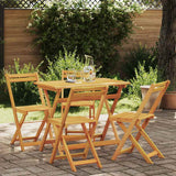 vidaXL Bistroset 5 pcs Olie Natuurlijk Massief Acacia Hout