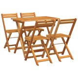 vidaXL Bistroset 5 pcs Olie Natuurlijk Massief Acacia Hout